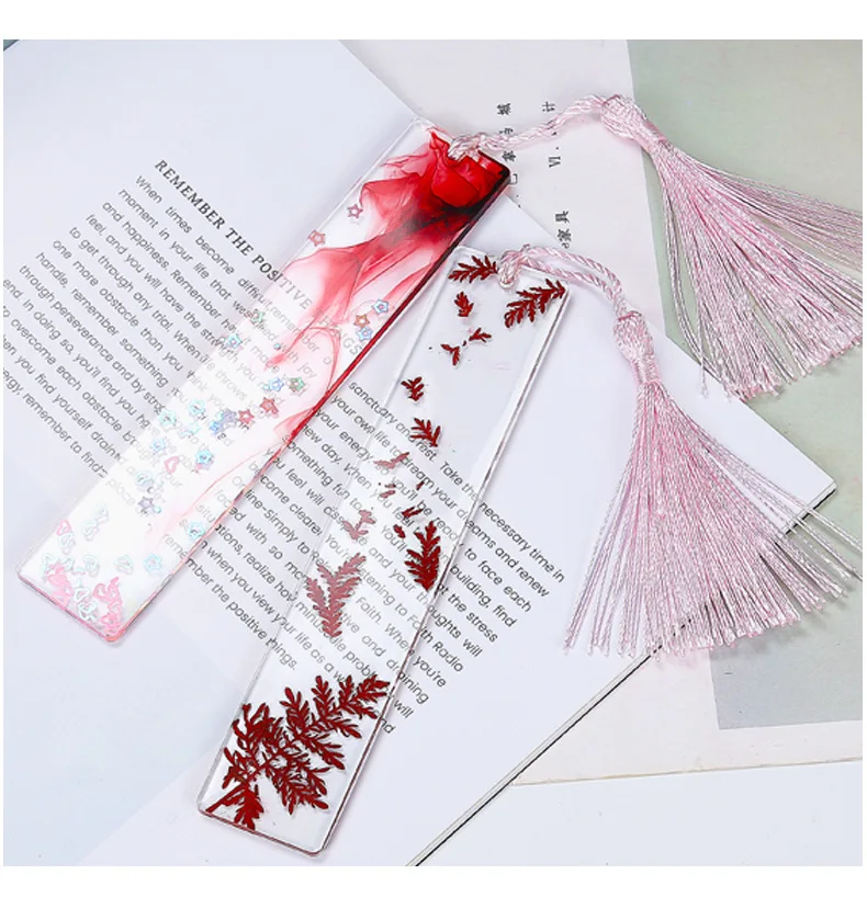 Rectangle Silicone Bookmark Resin Mold DIY Bookmark Mold Making Epoxy Resin Jewelry DIY Craft Silicone Transparent Mold - Image 4