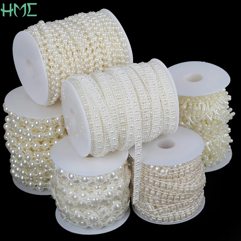ABS Imitation Ivory Pearl Bead Chain Line Cord Thread Trim for DIY Wedding Party Decoration & Jewelry Findings Craft Accessories - Image 6
