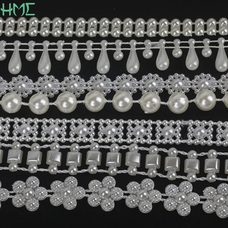 ABS Imitation Ivory Pearl Bead Chain Line Cord Thread Trim for DIY Wedding Party Decoration & Jewelry Findings Craft Accessories - Image 3