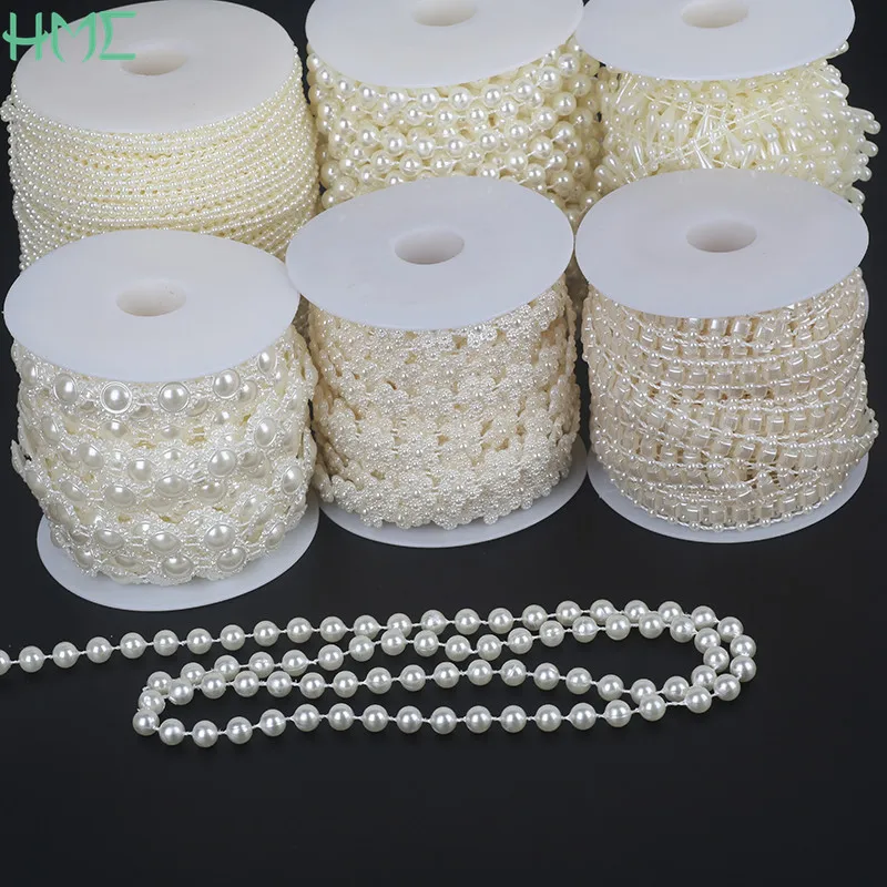ABS Imitation Ivory Pearl Bead Chain Line Cord Thread Trim for DIY Wedding Party Decoration & Jewelry Findings Craft Accessories - Image 5