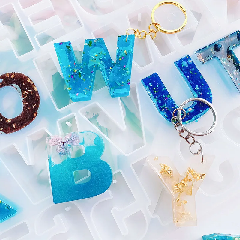 Alphabet Epoxy Resin Silicone Mold DIY Letter Number Pendant Resin Mold Keychain Earring Epoxy Resin Jewelry Crafts Casting Mold - Image 3